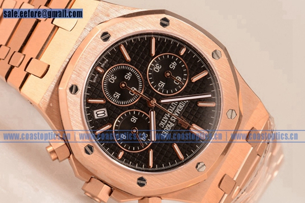 Replica Audemars Piguet Royal Oak Chronograph Watch Rose Gold 26320OR.OO.1220OR.01 - Click Image to Close